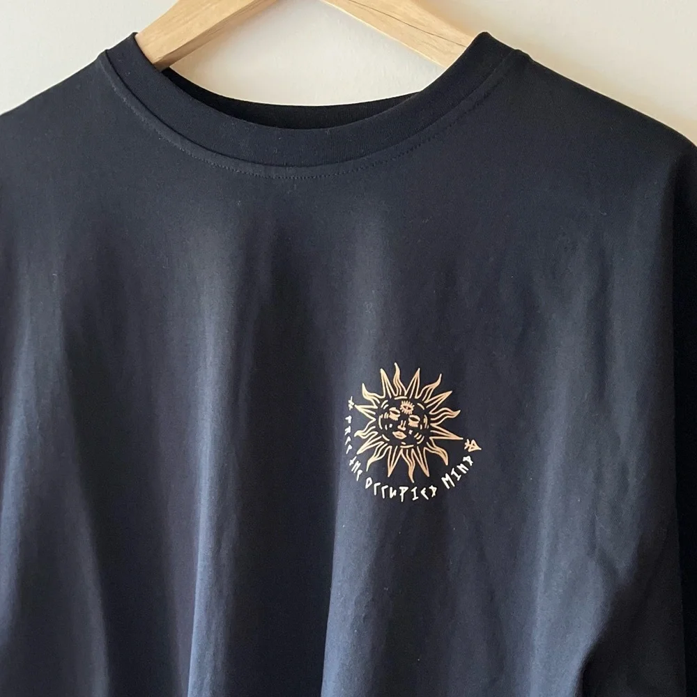 NWOT Octopied Mind Sleep ‘Til You’re Dead Black Tee T-Shirt Oversized Plus Size - Picture 5 of 9